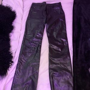 Danier Leather Wide Straight Leg Pants